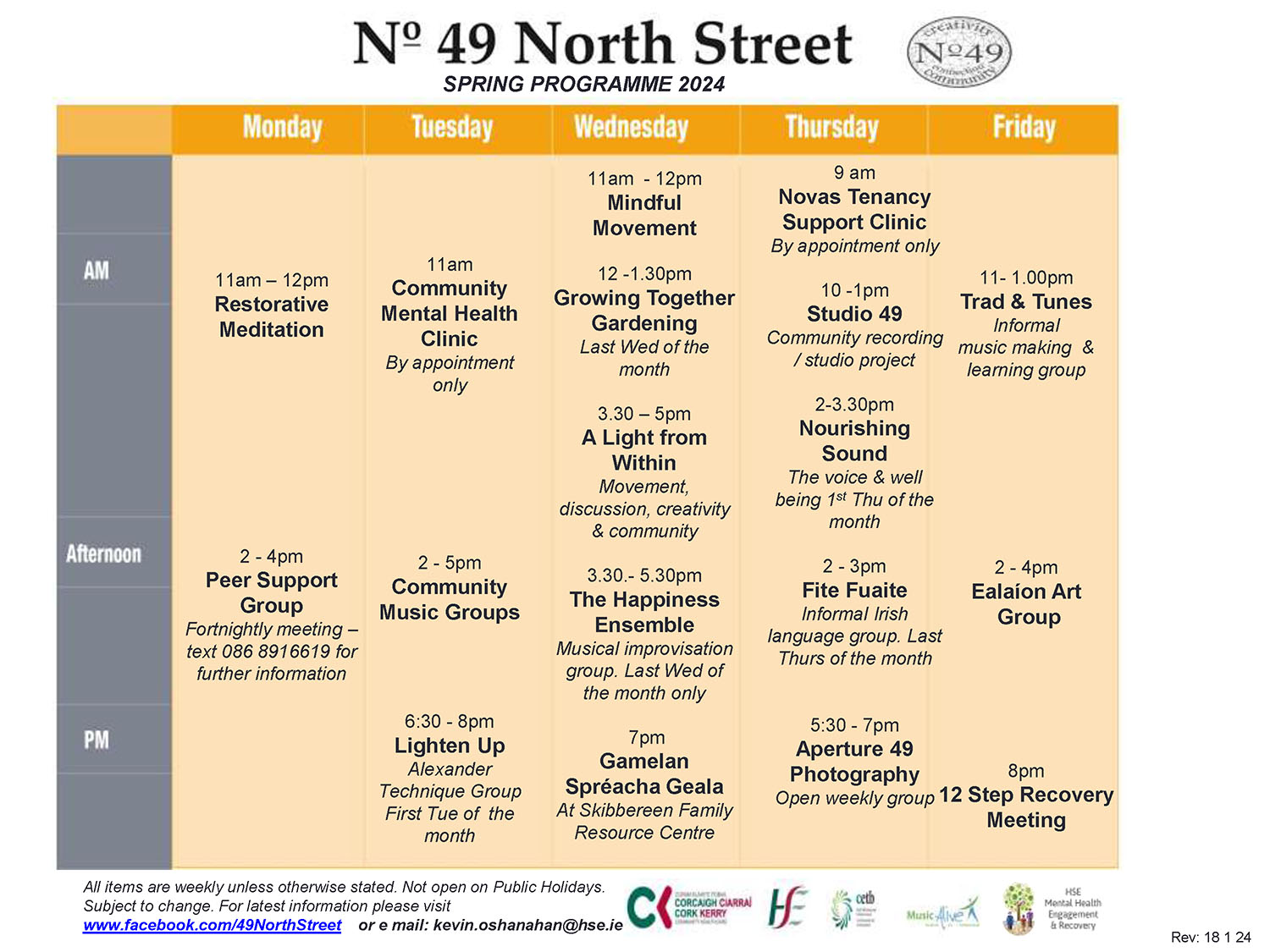49 North Street Spring 2024 Programme